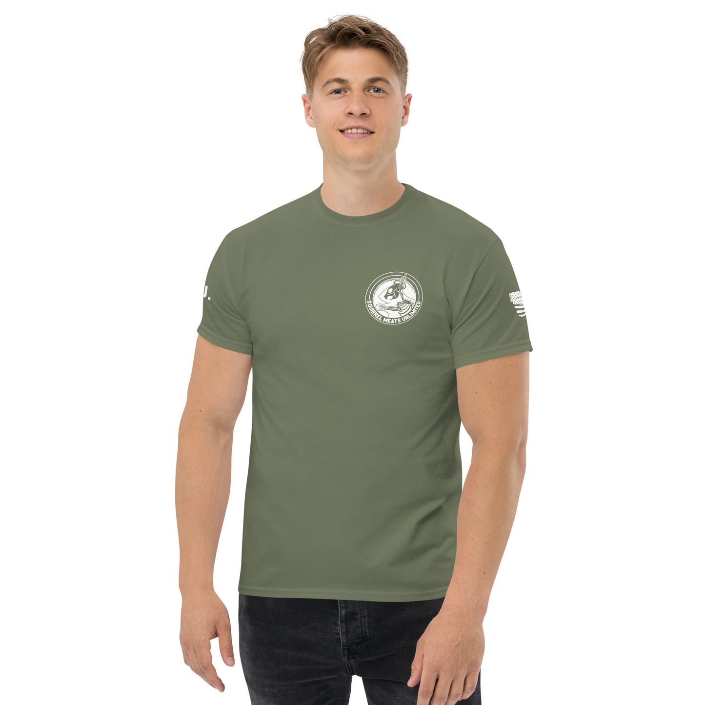 Men's classic Squirrel Meats Unlimited tee