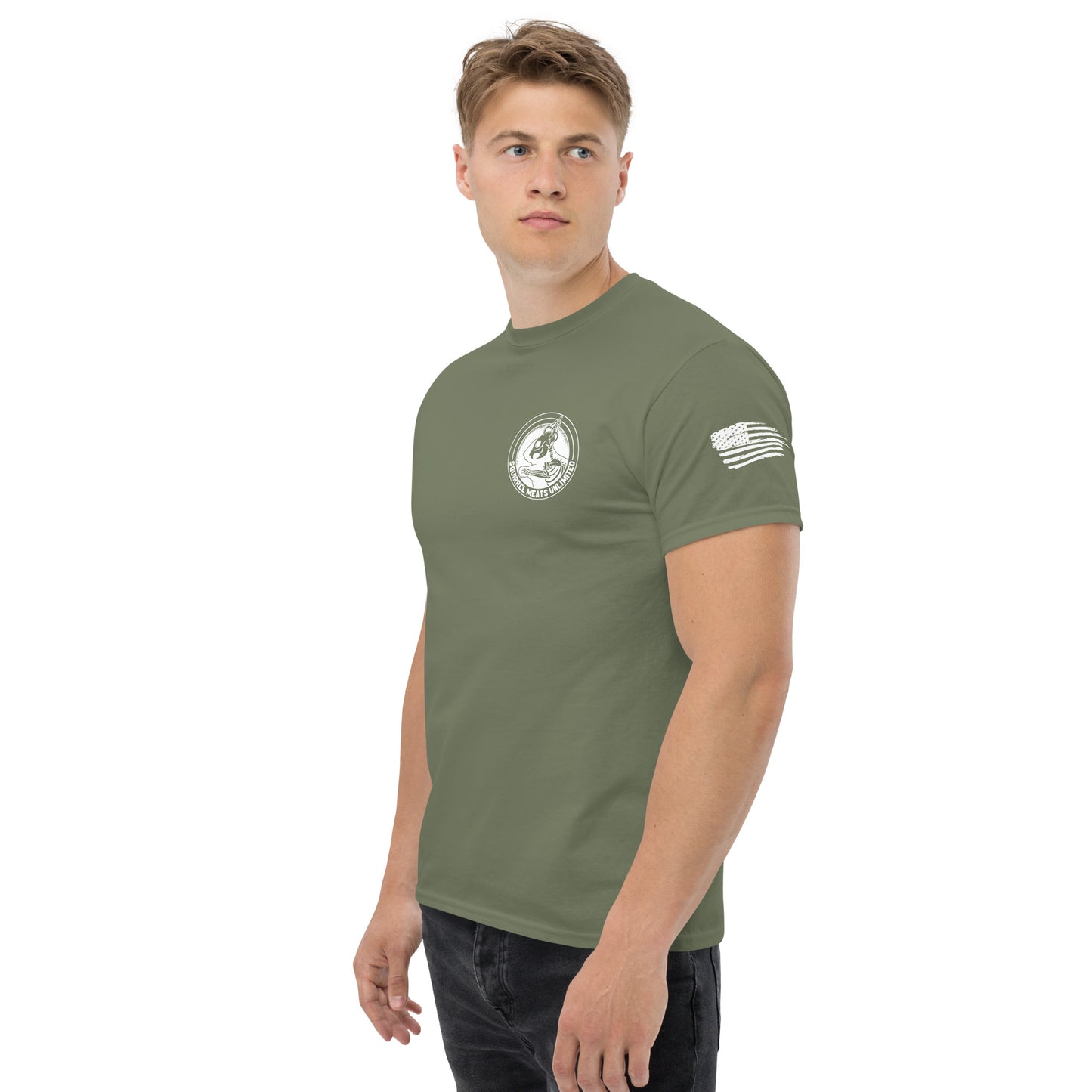 Men's classic Squirrel Meats Unlimited tee