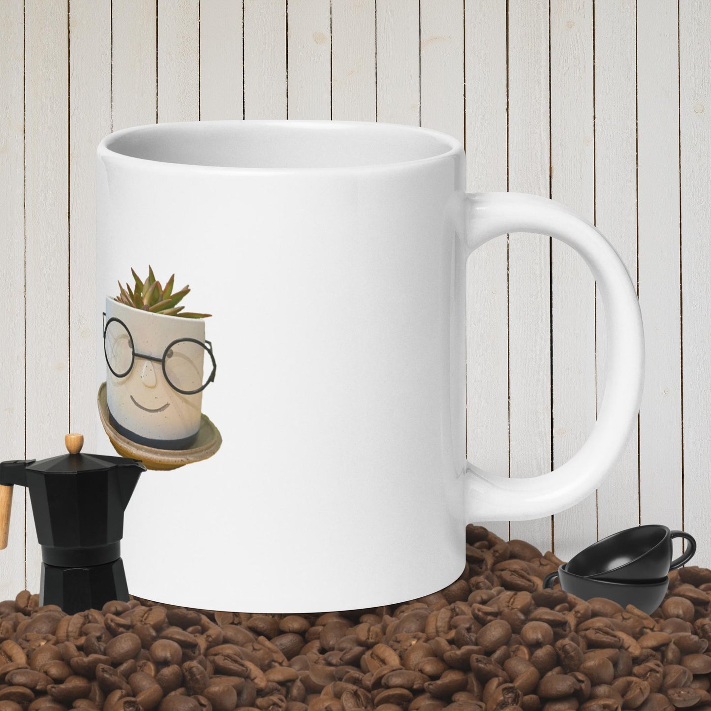 White glossy Franco mug